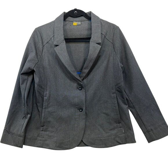 Eddie Bauer Womens  Blazer Jacket P10 Gray Stretch - Picture 1 of 12